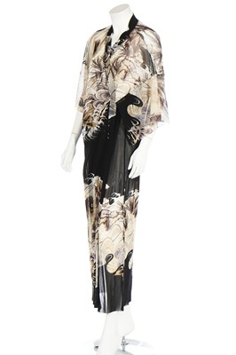 Lot 136 - A Jean Paul Gaultier Koi-fish printed polyamide-mesh kimono-style robe, 1990s