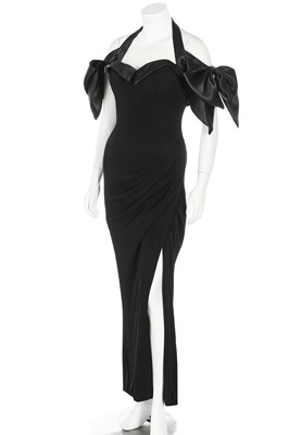 Lot 119 - An Antony Price black jersey evening gown, 1990s