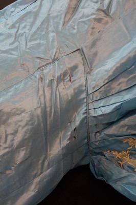 Lot 220 - A rare Boué Soeurs sky-blue silk-taffeta Robe de Style, model 'Pastel', Spring-Summer 1928