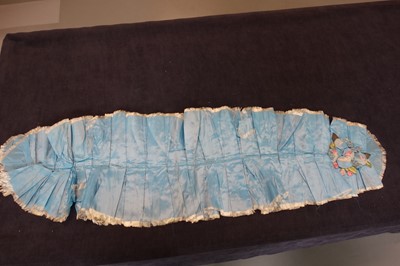 Lot 220 - A rare Boué Soeurs sky-blue silk-taffeta Robe de Style, model 'Pastel', Spring-Summer 1928