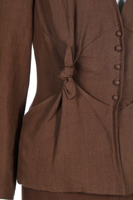 Lot 134 - A Sybilla clay-brown linen two-piece ensemble, Spring-Summer 1990