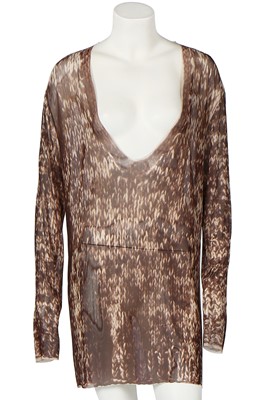 Lot 67 - A Martin Margiela trompe l'oeil printed 'knit' mesh 'jumper'/tunic, Spring-Summer 1996