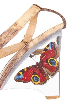 Lot 47 - A pair of Alexander McQueen shoes, 'Irere' collection, Spring-Summer 2003