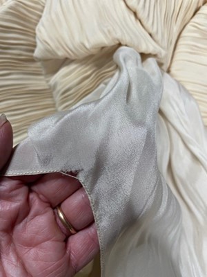 Lot 68 - A Mainbocher couture ivory satin court presentation gown, early 1930s