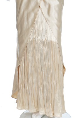 Lot 68 - A Mainbocher couture ivory satin court presentation gown, early 1930s