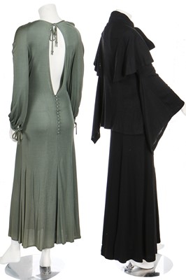 Lot 165 - An Ossie Clark black wool-jersey ensemble, 1970s