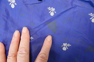 Lot 240 - A gown of aniline-dyed purple silk damask,  early 1870s