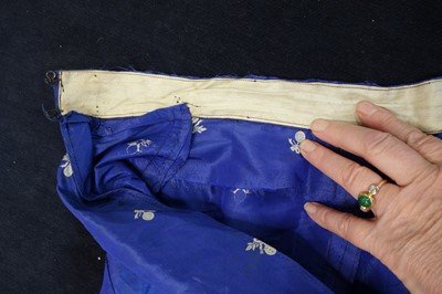 Lot 240 - A gown of aniline-dyed purple silk damask,  early 1870s
