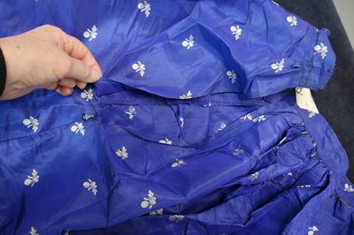 Lot 240 - A gown of aniline-dyed purple silk damask,  early 1870s
