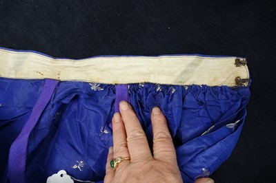 Lot 240 - A gown of aniline-dyed purple silk damask,  early 1870s