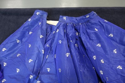 Lot 240 - A gown of aniline-dyed purple silk damask,  early 1870s