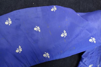 Lot 240 - A gown of aniline-dyed purple silk damask,  early 1870s