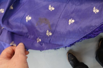 Lot 240 - A gown of aniline-dyed purple silk damask,  early 1870s