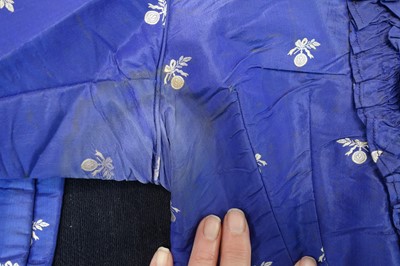 Lot 240 - A gown of aniline-dyed purple silk damask,  early 1870s