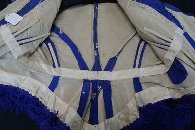Lot 240 - A gown of aniline-dyed purple silk damask,  early 1870s