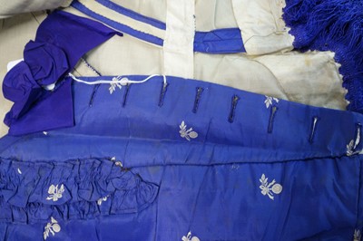 Lot 240 - A gown of aniline-dyed purple silk damask,  early 1870s