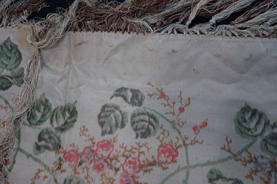 Lot 240 - A gown of aniline-dyed purple silk damask,  early 1870s