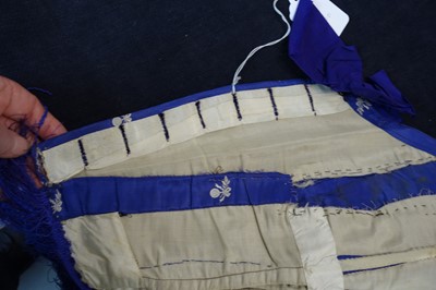 Lot 240 - A gown of aniline-dyed purple silk damask,  early 1870s