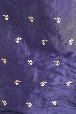 Lot 240 - A gown of aniline-dyed purple silk damask,  early 1870s