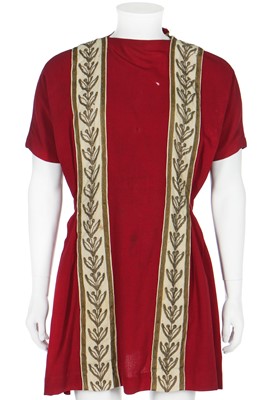 Lot 103 - Kenneth Williams's tunic worn in the film 'Carry on Cleo' for his role as Julius Caesar, 1964