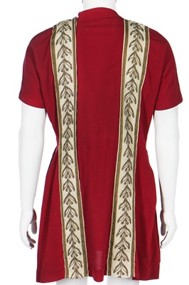 Lot 103 - Kenneth Williams's tunic worn in the film 'Carry on Cleo' for his role as Julius Caesar, 1964