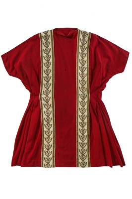 Lot 103 - Kenneth Williams's tunic worn in the film 'Carry on Cleo' for his role as Julius Caesar, 1964