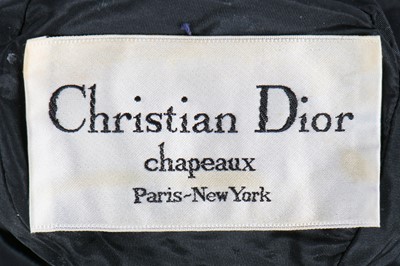 Lot 85 - A Christian Dior velvet hat, late 1950s-early 1960s