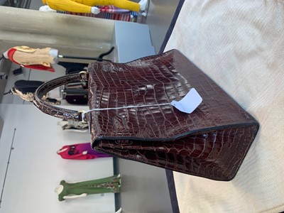 Lot 65 - An Hermès brown crocodile Kelly bag, late 1960s