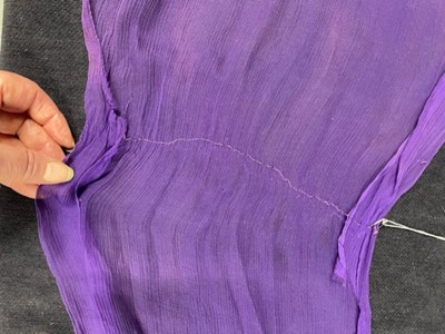 Lot 64 - A fine and rare Paul Poiret purple sequined evening dress, 1928