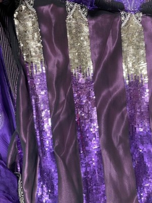 Lot 64 - A fine and rare Paul Poiret purple sequined evening dress, 1928