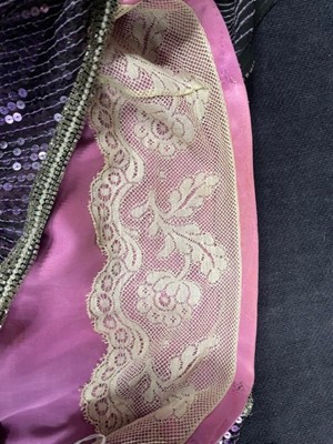 Lot 64 - A fine and rare Paul Poiret purple sequined evening dress, 1928