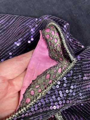 Lot 64 - A fine and rare Paul Poiret purple sequined evening dress, 1928