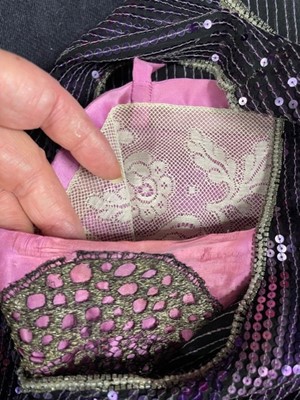 Lot 64 - A fine and rare Paul Poiret purple sequined evening dress, 1928
