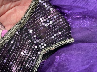 Lot 64 - A fine and rare Paul Poiret purple sequined evening dress, 1928