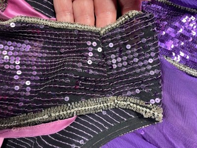 Lot 64 - A fine and rare Paul Poiret purple sequined evening dress, 1928