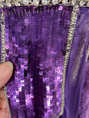 Lot 64 - A fine and rare Paul Poiret purple sequined evening dress, 1928
