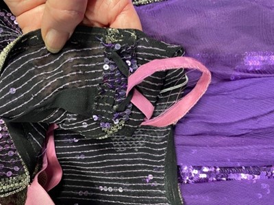 Lot 64 - A fine and rare Paul Poiret purple sequined evening dress, 1928