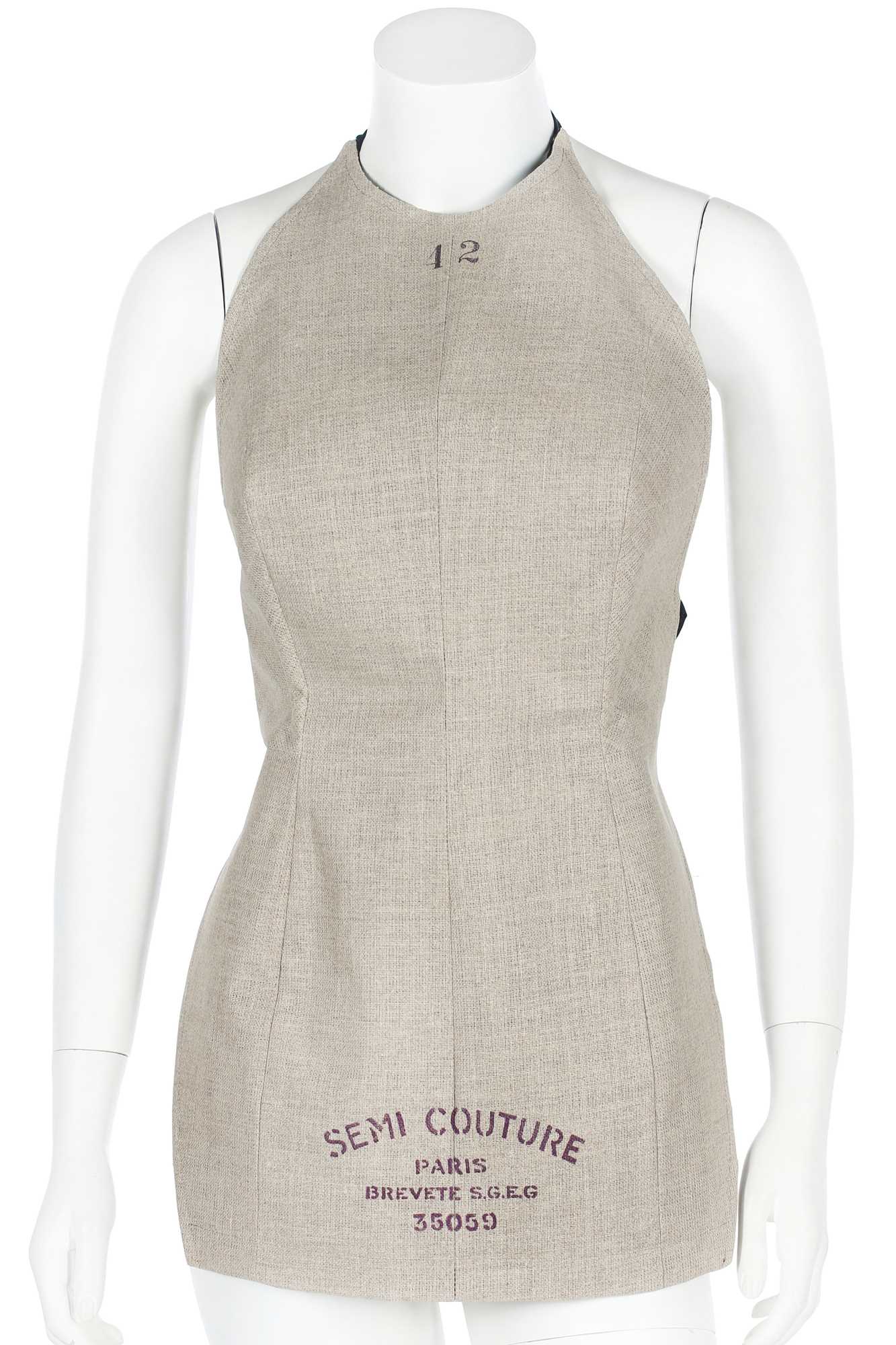 Lot 193 - A Martin Margiela 'Semi Couture' mannequin-shaped backless bodice, Autumn-Winter 1997-98