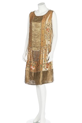 Lot 62 - A Jean Patou couture embroidered velvet cocktail dress, 1925-26