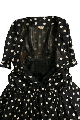 Lot 76 - A fine Balenciaga couture polka-dot satin dinner dress, Model 103, Autumn-Winter 1953