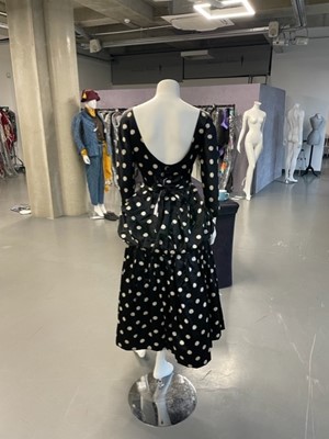 Lot 76 - A fine Balenciaga couture polka-dot satin dinner dress, Model 103, Autumn-Winter 1953