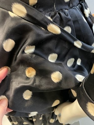 Lot 76 - A fine Balenciaga couture polka-dot satin dinner dress, Model 103, Autumn-Winter 1953