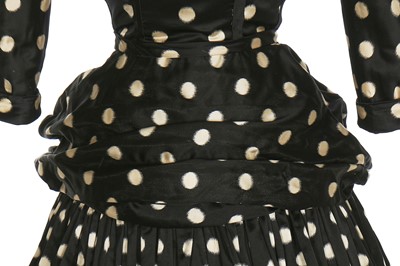 Lot 76 - A fine Balenciaga couture polka-dot satin dinner dress, Model 103, Autumn-Winter 1953