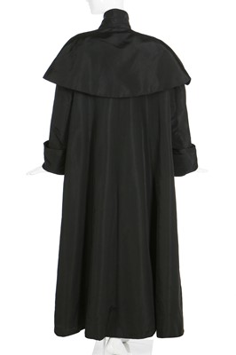 Lot 73 - A fine Balenciaga couture black faille evening coat, Spring-Summer, 1947