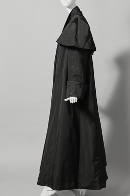 Lot 73 - A fine Balenciaga couture black faille evening coat, Spring-Summer, 1947