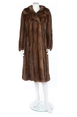 Lot 12 - A sable coat, probably 1980s, un-labelled, mid-...