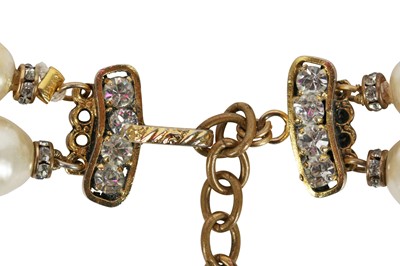Lot 12 - A fine Chanel two-strand 'pearl' sautoir, 1971-1981