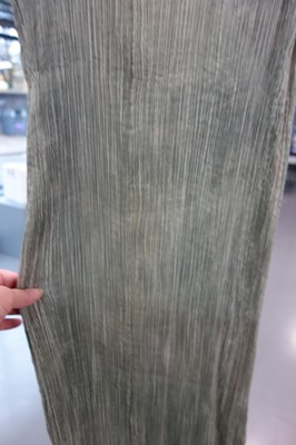Lot 57 - A Mariano Fortuny pale-aqua pleated silk Delphos gown, 1920-30