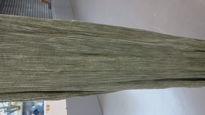 Lot 57 - A Mariano Fortuny pale-aqua pleated silk Delphos gown, 1920-30