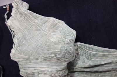 Lot 57 - A Mariano Fortuny pale-aqua pleated silk Delphos gown, 1920-30